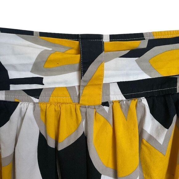SPEECHLESS Knee Length Flared Skirt Black Yellow White Size 11 - Picture 7 of 11